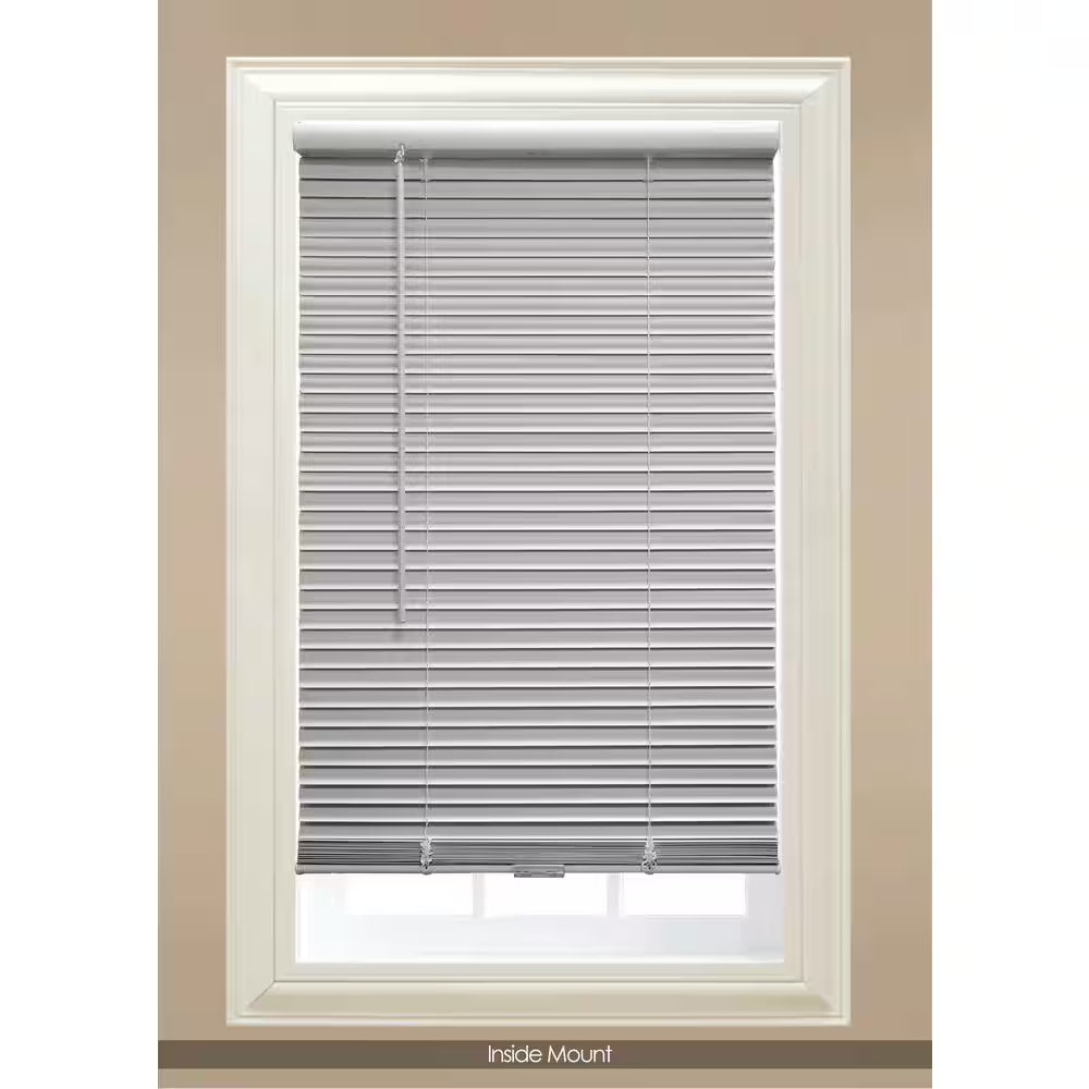 White Cordless Enhanced Room Darkening Vinyl Blinds with 1 In. Slat - 31 In. W X 72 In. L (Actual 30.5 In. W X 72 In. L)