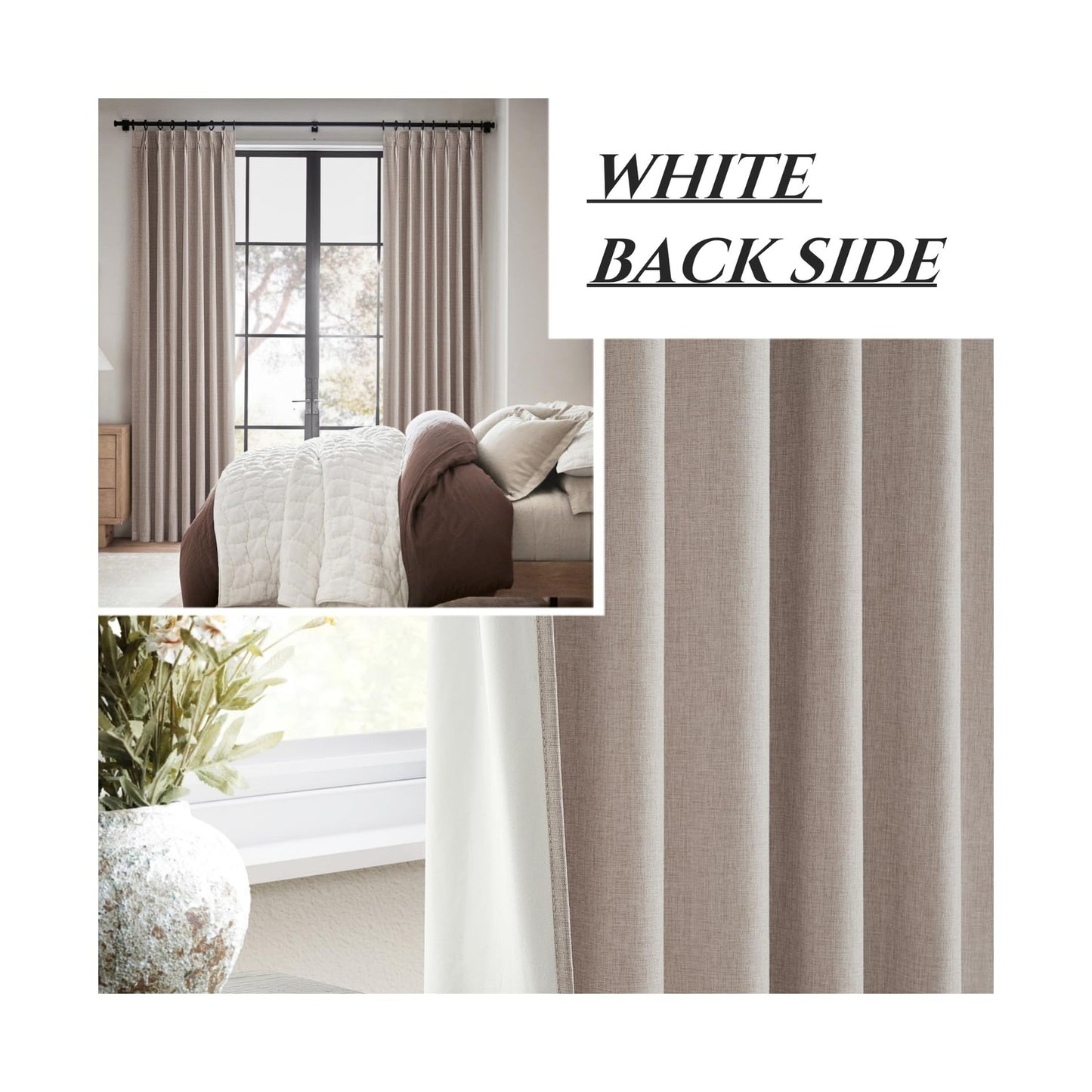 Extra Long Blackout Curtains for 10 Foot High Living Room Large Window Pinch ...