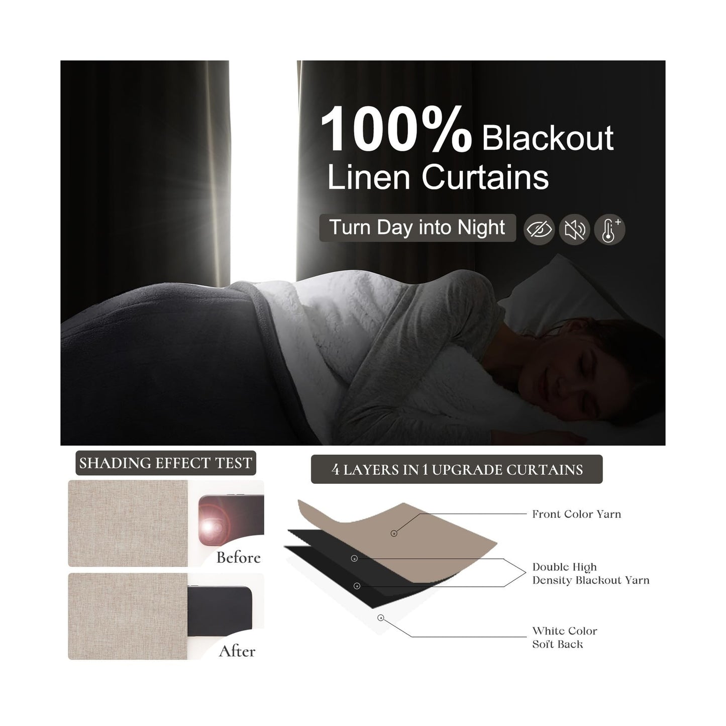 Extra Long Blackout Curtains for 10 Foot High Living Room Large Window Pinch ...