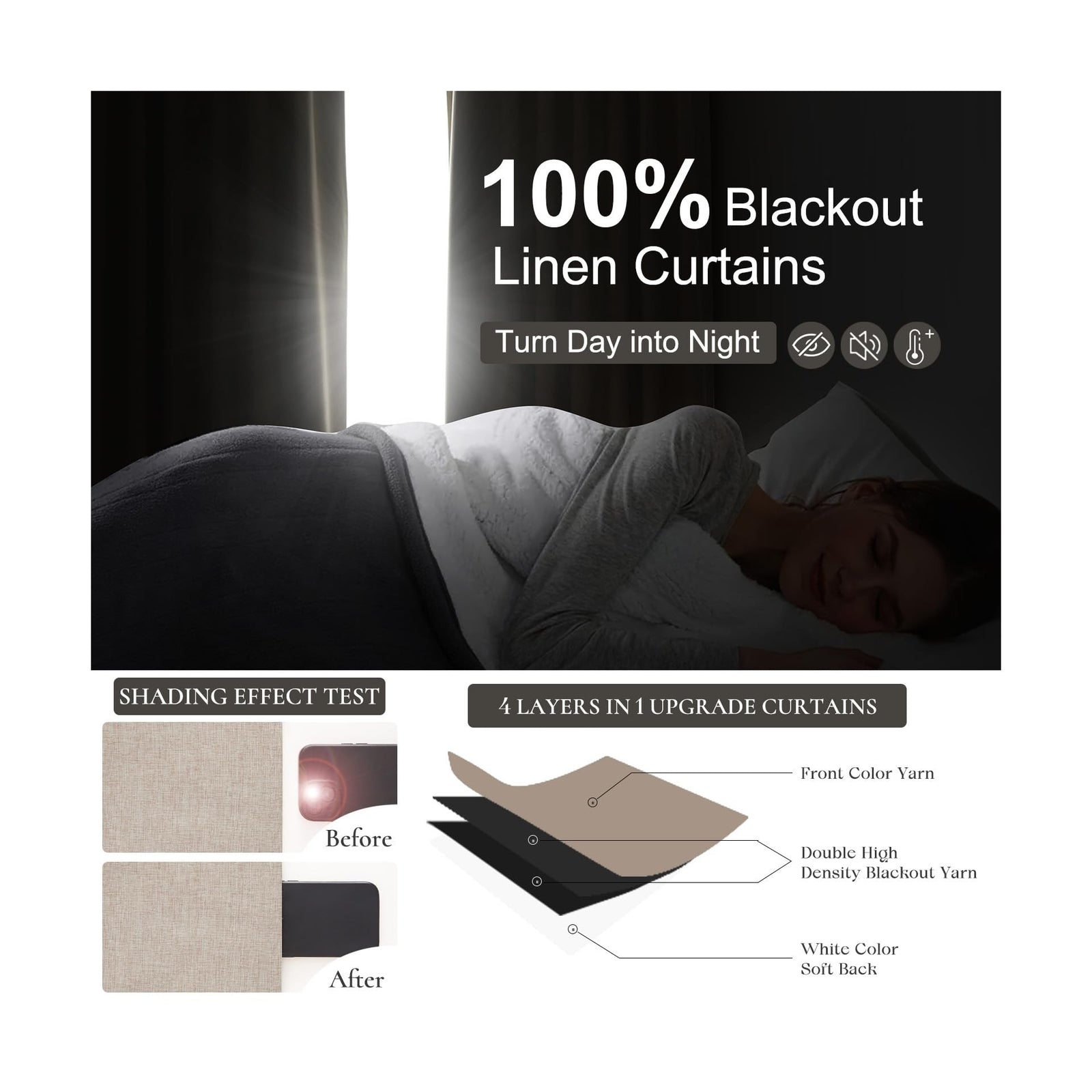 Extra Long Blackout Curtains for 10 Foot High Living Room Large Window Pinch ...